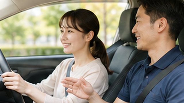 車内で講習を行う様子